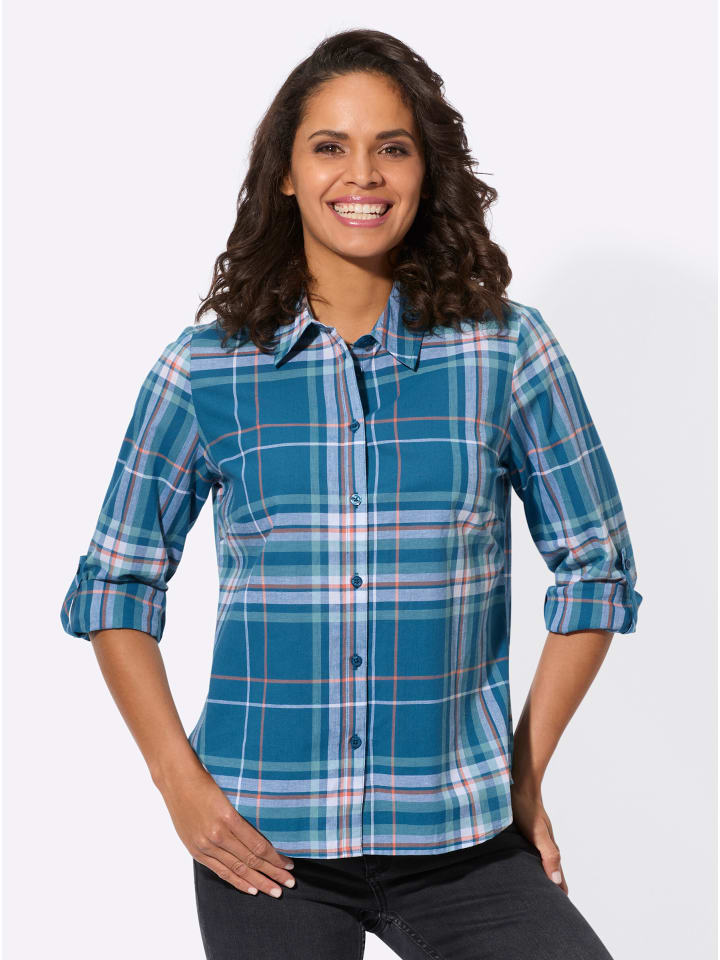 

Клетчатая блузка в топазово-экрюевую клетку WITT WEIDEN