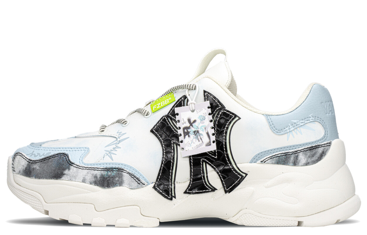 

Кроссовки MLB Big Ball Chunky Chunky Sneakers Unisex Low-top White/beige/blue, бежевый/синий