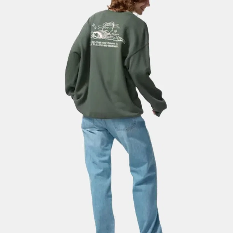 Свитшот унисекс x PEANUTS, FW25 UNIQLO, 57 Olive Green — фото 4