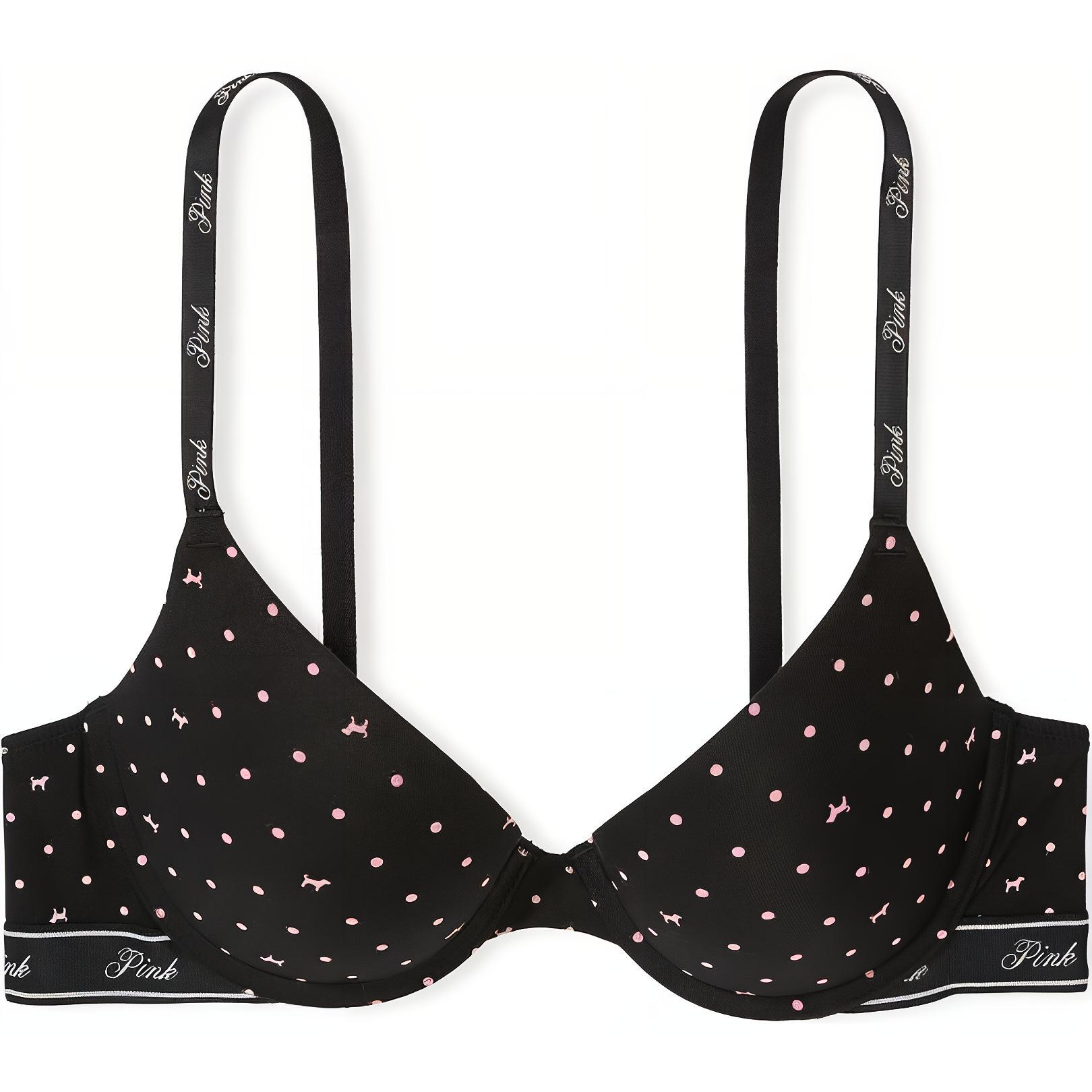 Victoria's Secret Розовый Girlish Бюстгальтер Women's Black