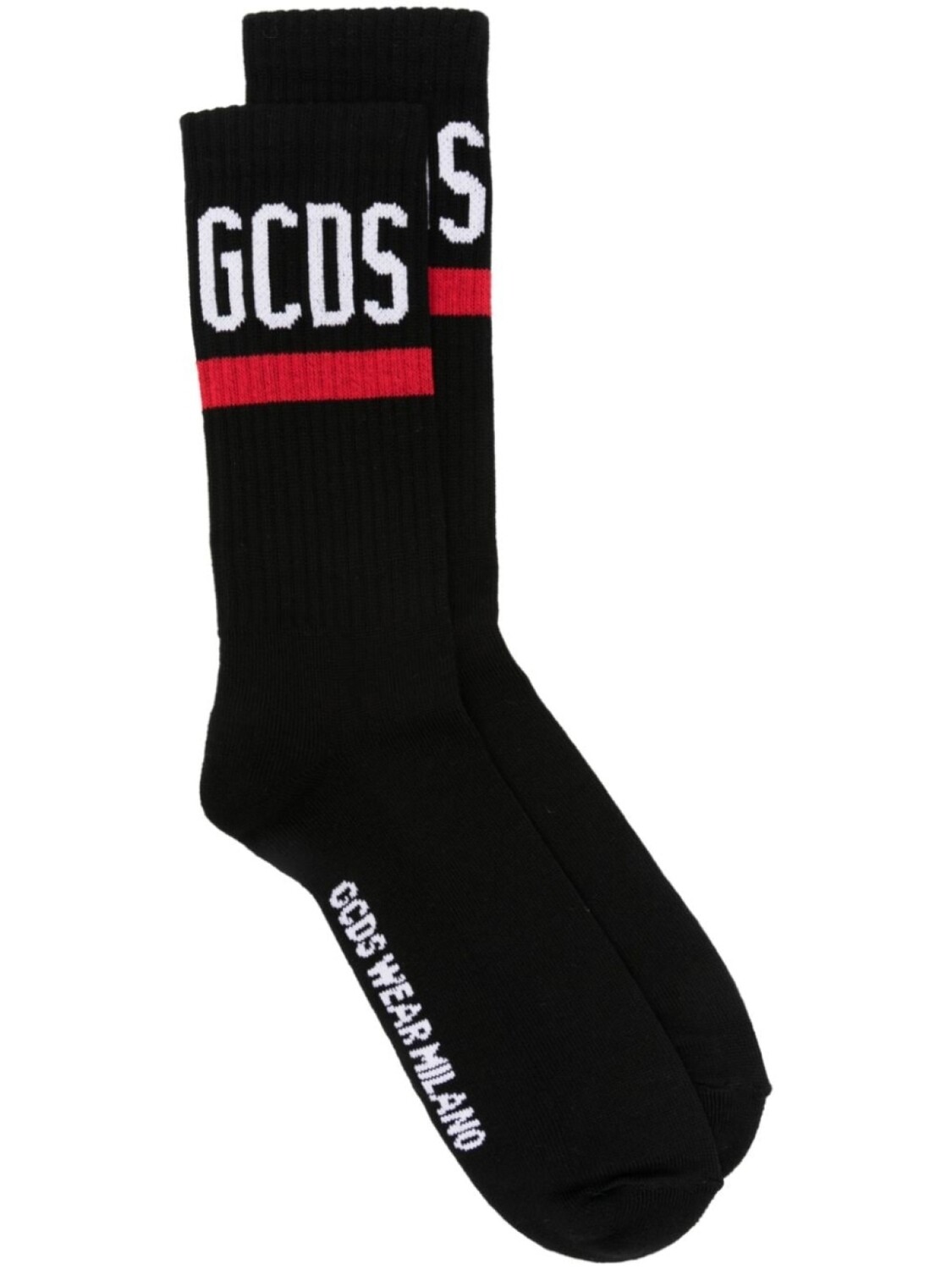 

Gcds носки с логотипом intarsia, черный
