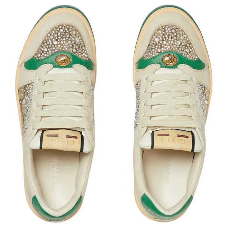 Женская футболка 'GG Monogram Crystal Ivory Green' GUCCI — фото 4