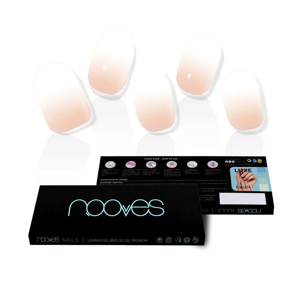 

Лак для ногтей Láminas de uñas de gel nude baby boomer premium luxe #gradient Nooves, 20 шт.