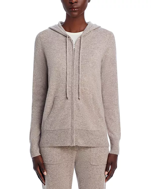 

Худи на молнии из 100% кашемира - эксклюзивная модель. C By Bloomingdale'S Cashmere, бежевый