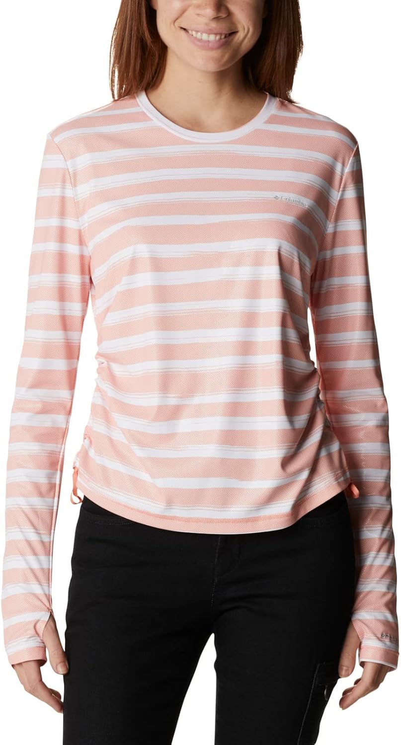 

Футболка Columbia Women's W Sun Deflector Summerdry Ls Shirt, Coral Reef Brush Stripe, Розовый, Футболка Columbia Women's W Sun Deflector Summerdry Ls Shirt, Coral Reef Brush Stripe