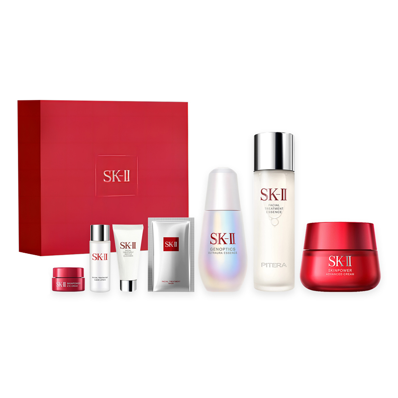 

Наборы для ухода за кожей SK II Little Bulb, унисекс Sk-Ii, 230ml miracle water+75ml little bulb+80g красный jar cream-seven-piece set