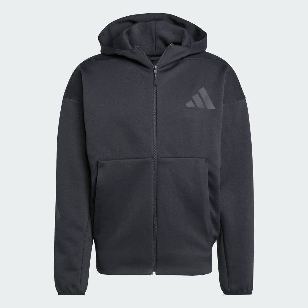 Спортивная куртка ZNE на молнии с капюшоном Adidas, black — фото 4