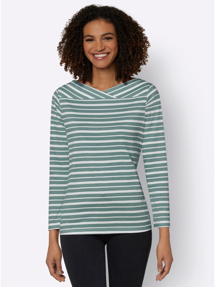 

Полосатая рубашка цвета нефрита и шампанского WITT WEIDEN