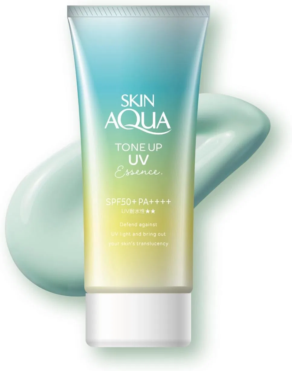 Солнцезащитный крем «Skin Aqua Rohto Sunscreen Tone Up UV Essence» SPF50+/PA++++ от Rohto Skin Aqua