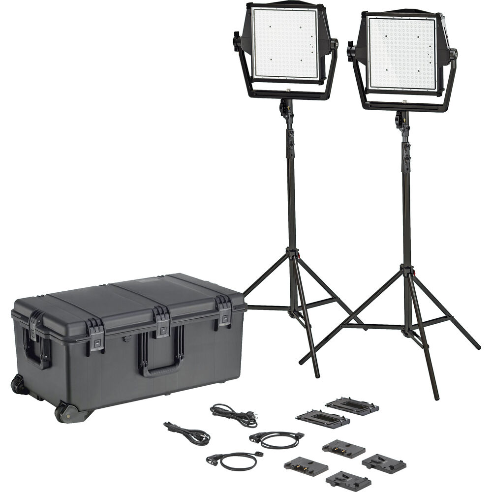 

Комплект Litepanels Astra IP 1x1 Traveler Duo с золотыми и V-образными пластинами (2 лампы)