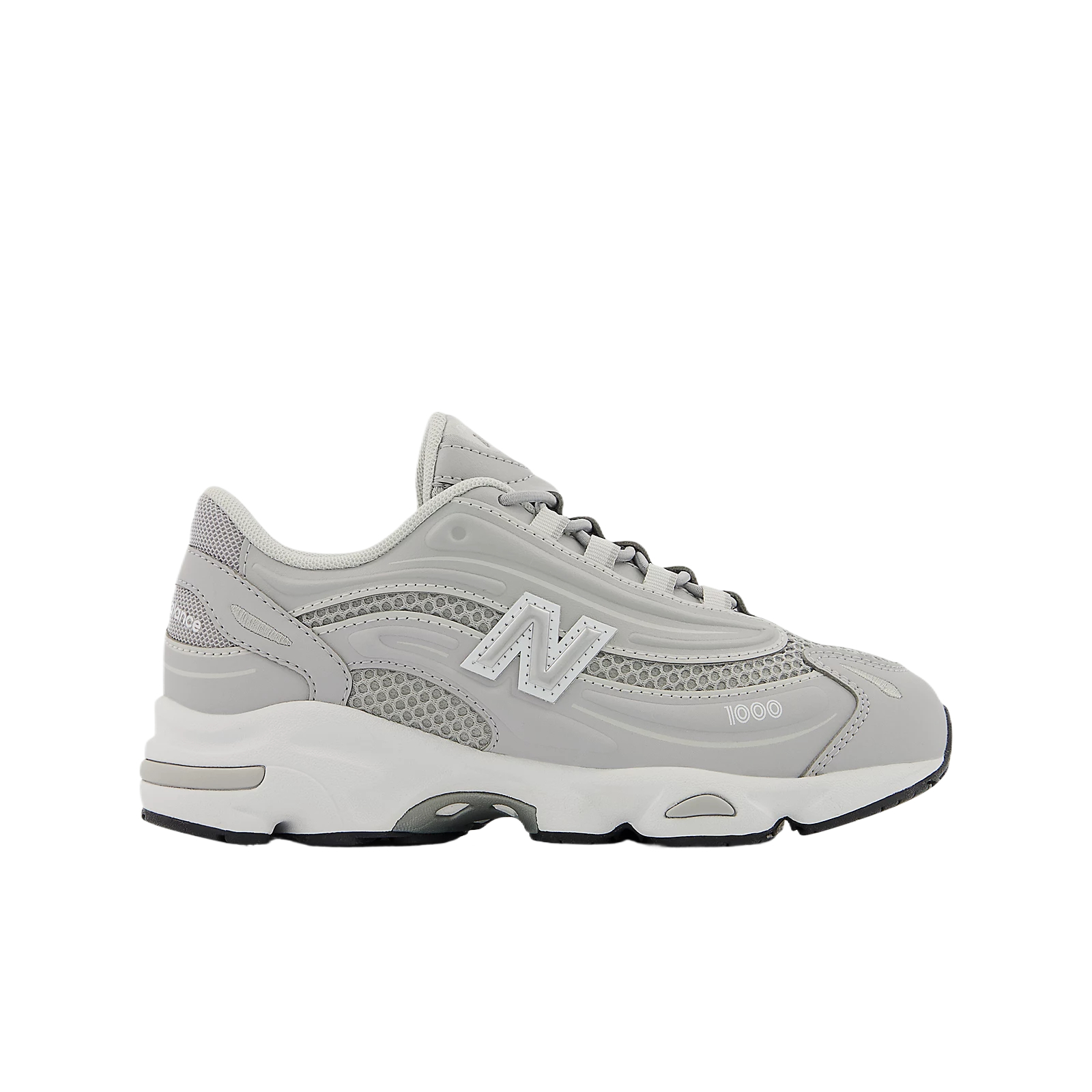 Детские беговые кроссовки 1000 Cushioning серый/белый New Balance, серый/белый — фото 2