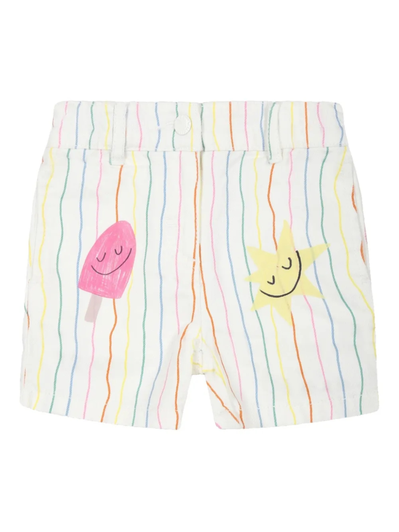 

Полосатые шорты Stella McCartney Kids, белый