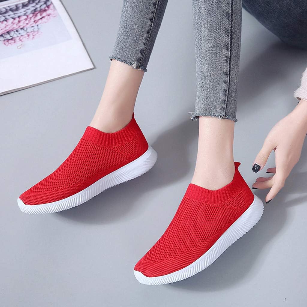 Мужские кроссовки без шнурков для ходьбы, легкие, дышащие, противоскользящие, для бега, повседневная мода, сетчатые, для тренировок и спорта Generic, красный — фото 4
