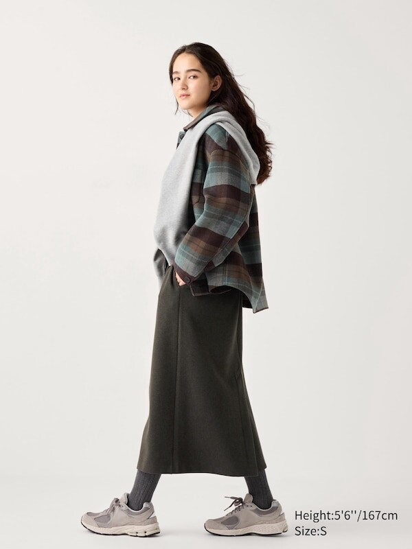 

Узкая юбка из матового джерси Uniqlo, зеленый