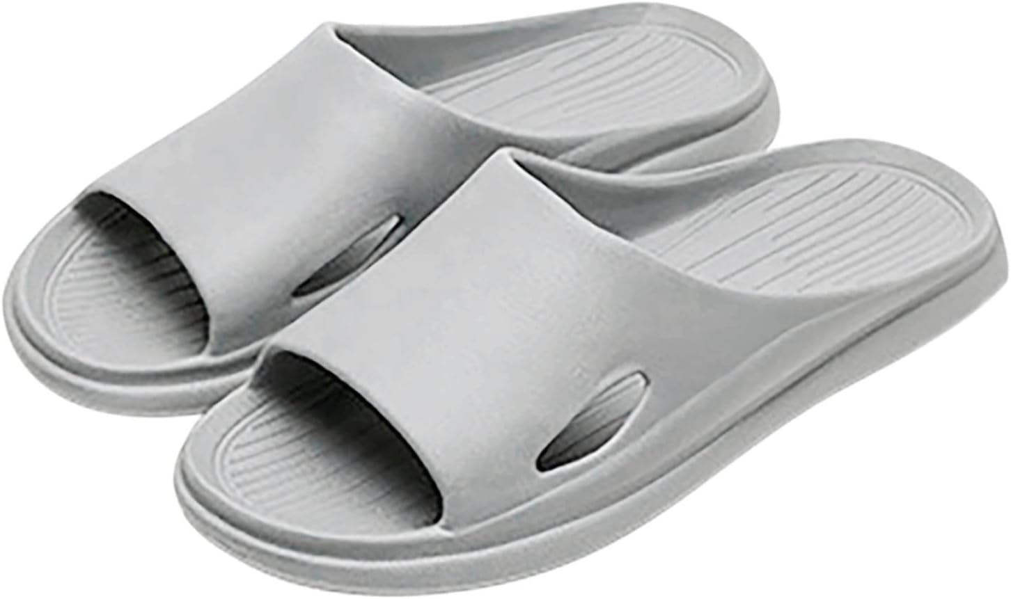 

Шлепанцы для душа для мужчин и женщин, мягкие комфортные пляжные тапочки, быстро сохнущие, нескользящие сандалии для ванной и улицы Generic, серый