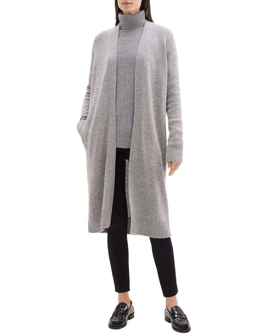 

Теория Длинный кардиган из шерсти и кашемира Theory, мультиколор