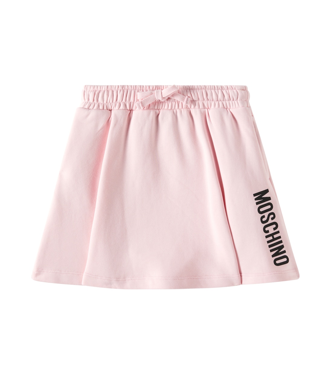 

Юбка из хлопка в складку с бантом и логотипом Moschino Kids, Sugar Rose