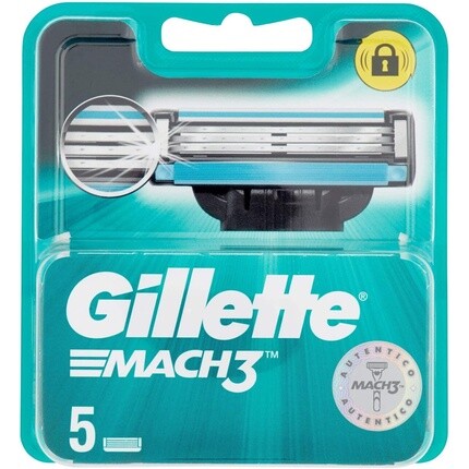 

Запасные картриджи для бритвенных лезвий Mach 3 — упаковка из 5 шт., Gillette