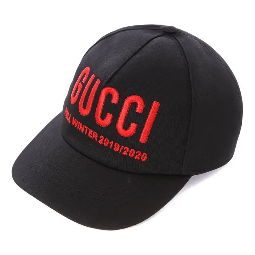 

Бейсболка Gucci Embroidered Logo Baseball Cap 'Black', черный