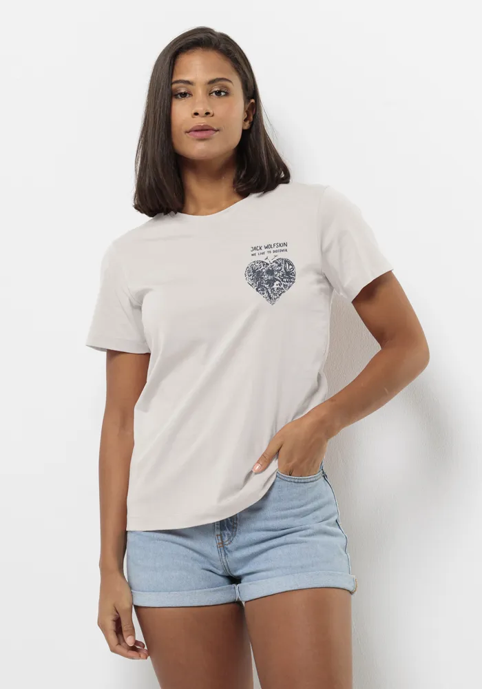 

Футболка Jack Wolfskin "DISCOVER HEART T W", цвет Sea-Shell