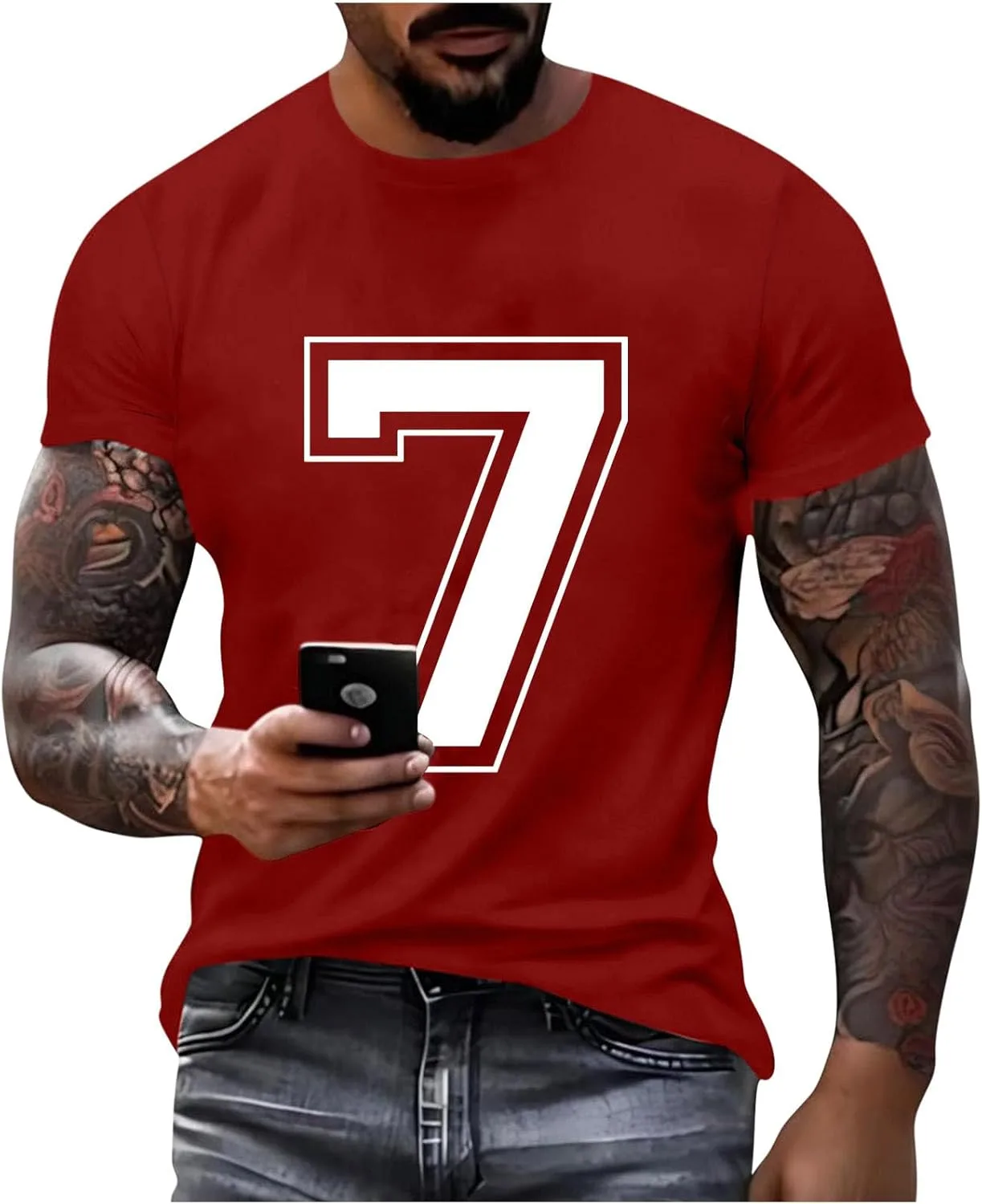 

Футболка с принтом Number 6 7 Meme FOCLMP