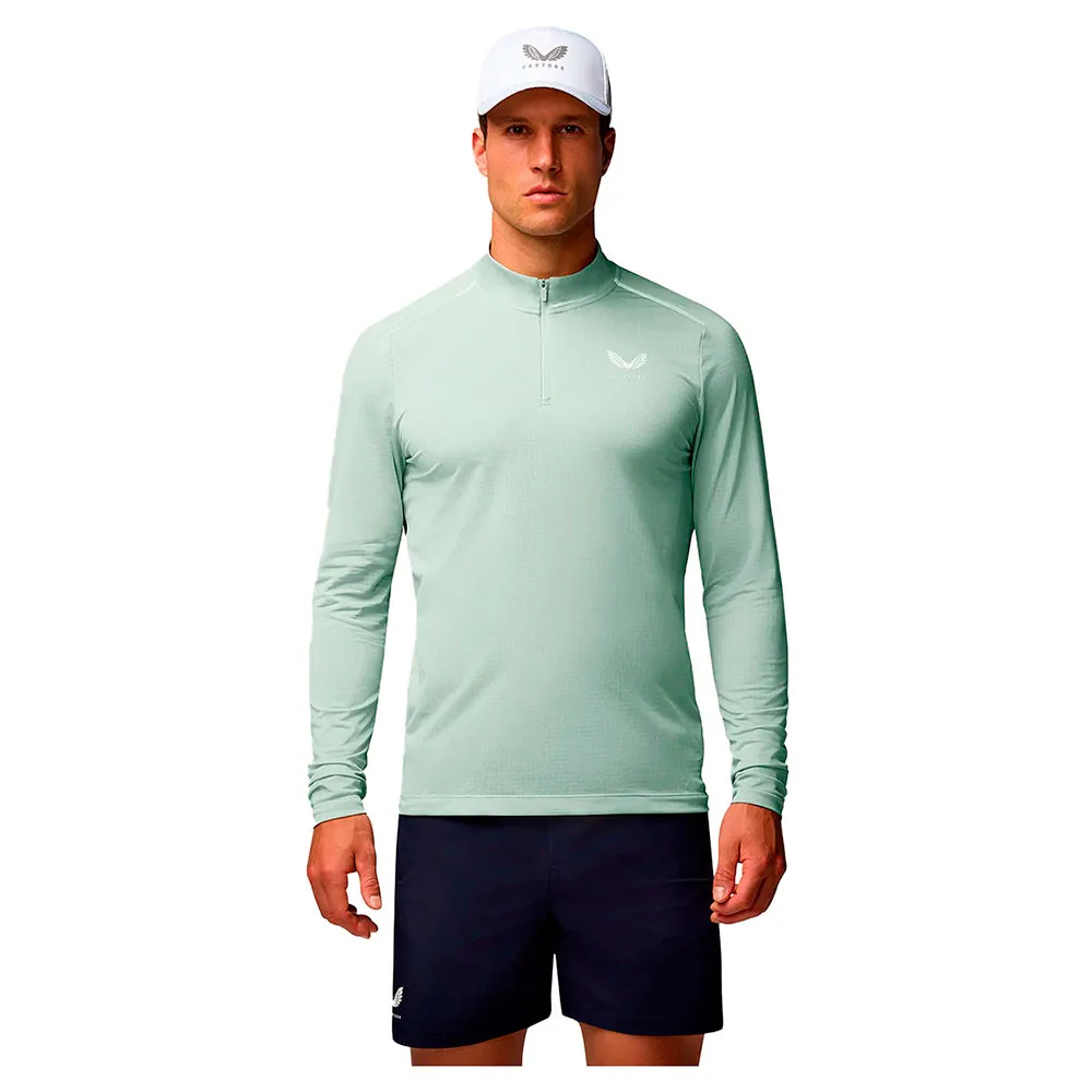 

Лонгслив Castore Apex Aeromesh half zip, зеленый