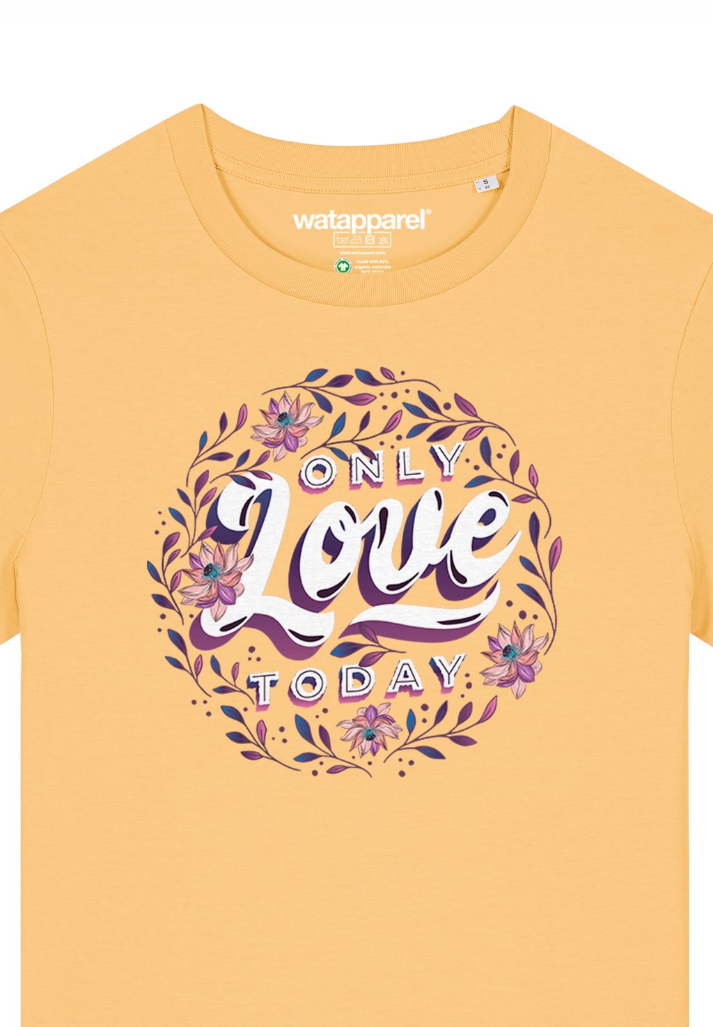 

Футболка с принтом ONLY LOVE TODAY watapparel, желтый