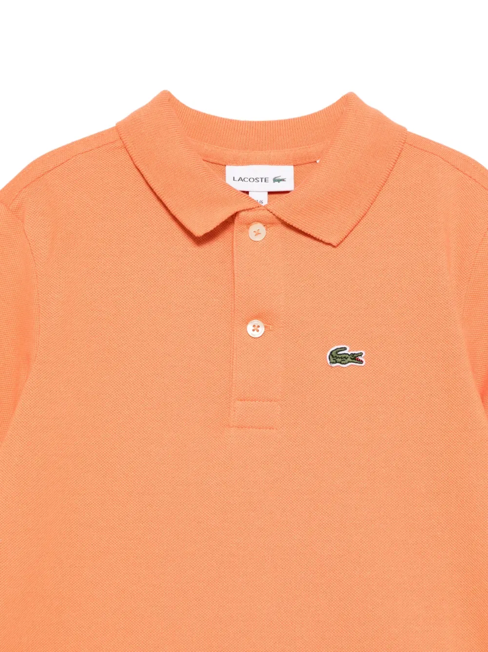 Поло-рубашка с текстурой пике Lacoste Kids, оранжевый — фото 3