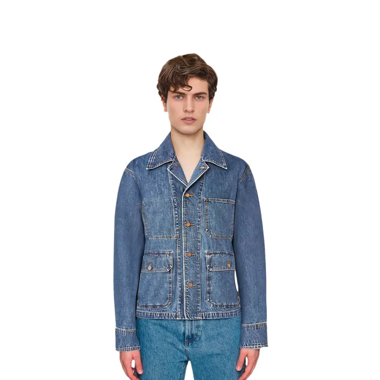 Джинсовая куртка мужская Uniqlo, 64 голубой — фото 2