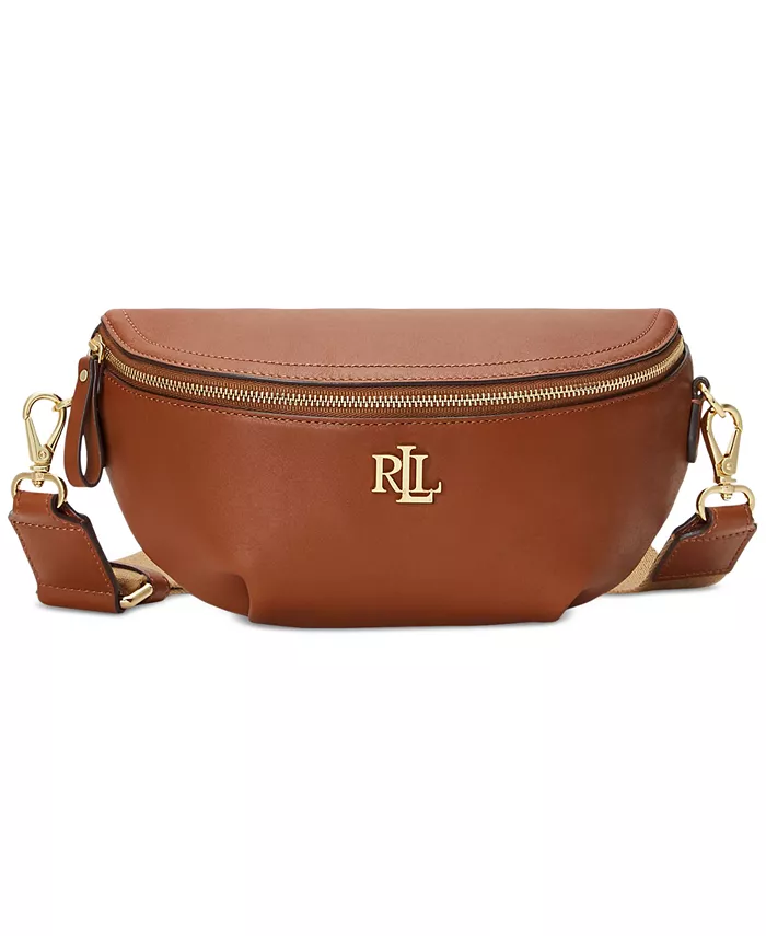 

Кожаная поясная сумка Marcy Small Lauren Ralph Lauren, коричневый