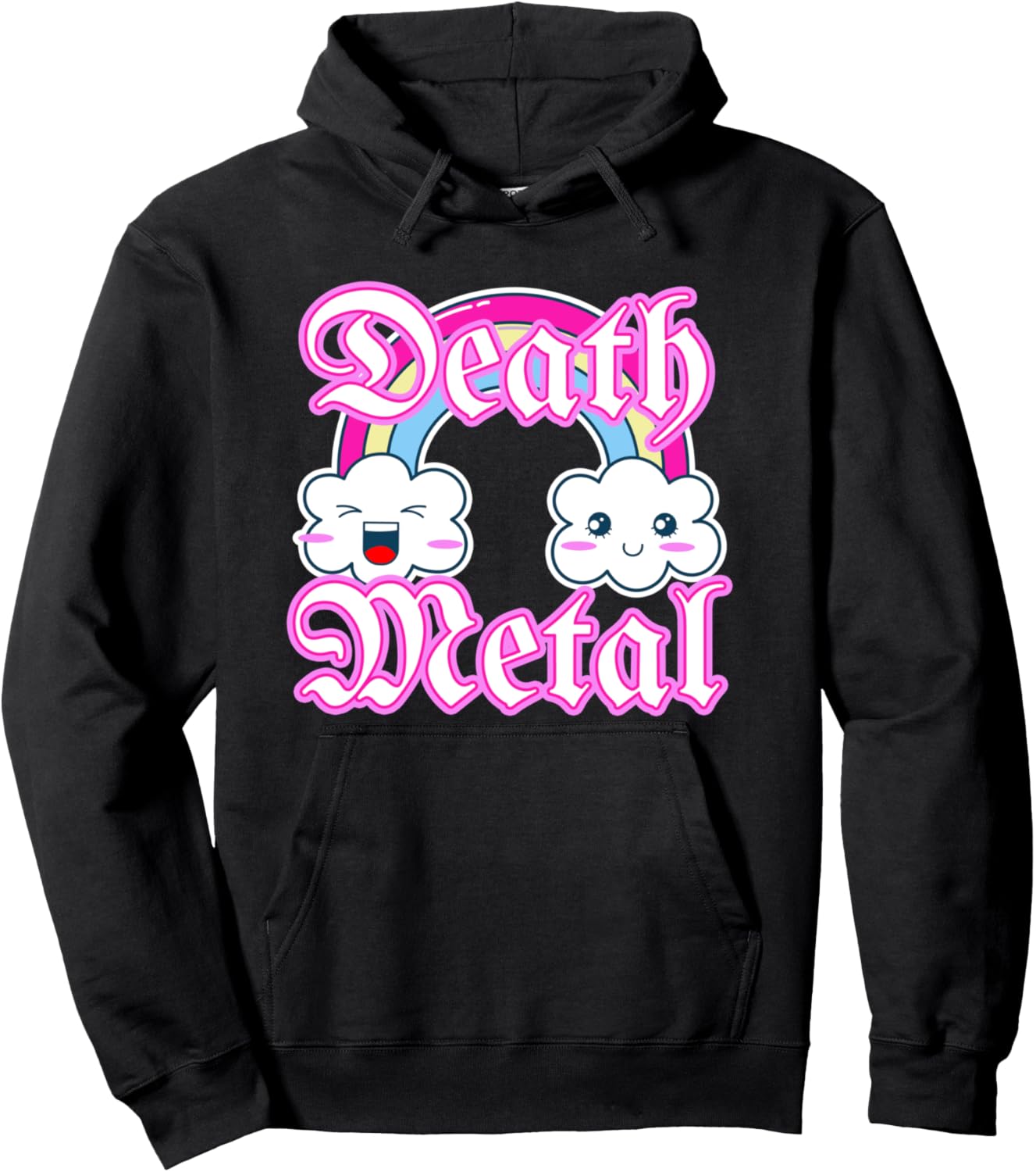 

Милая кавайная радужная толстовка для поклонника дэт-метала и рок-музыки Hard Core Concert Music Collection, черный