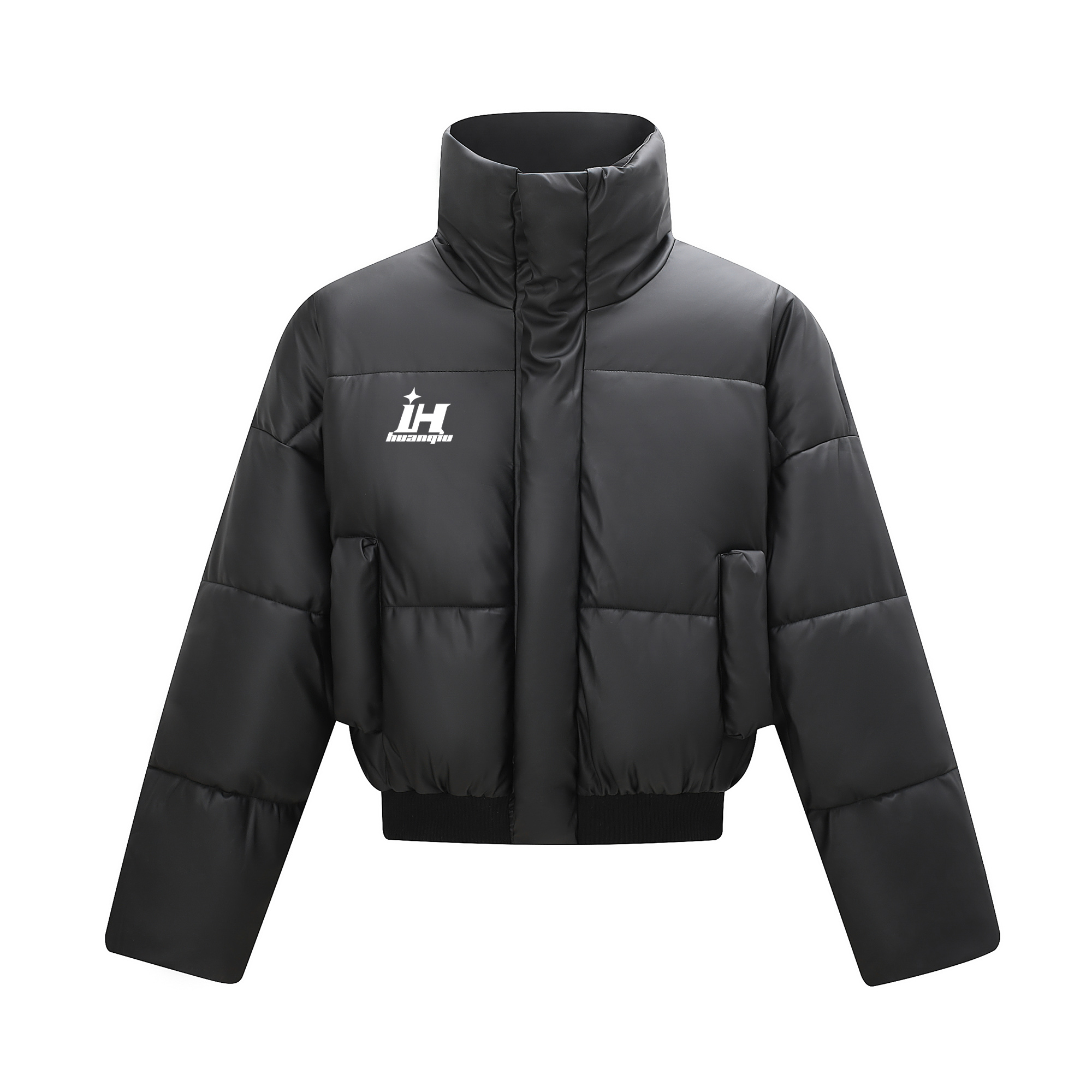 

Пуховик Unisex Stand Collar утепленный стеганый HUANQIU, черный