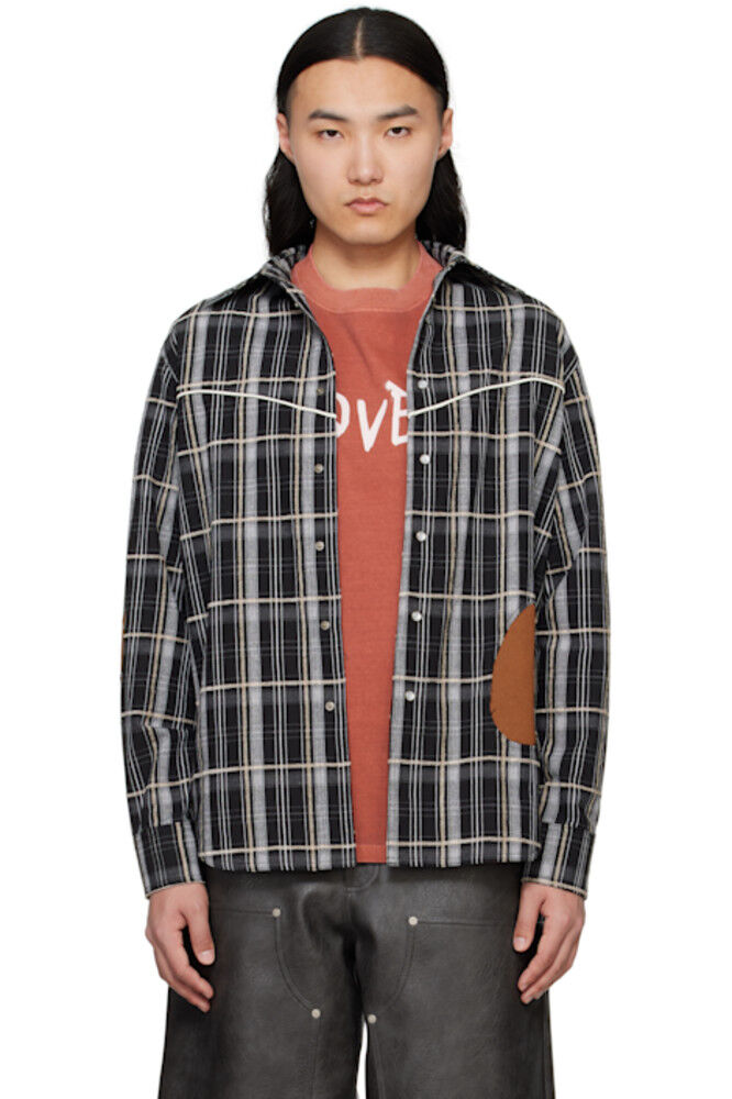 

Черная рубашка Noah Patch Check Andersson Bell
