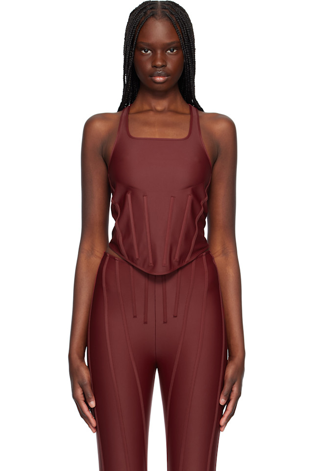 

Корсетный топ Mugler, красный