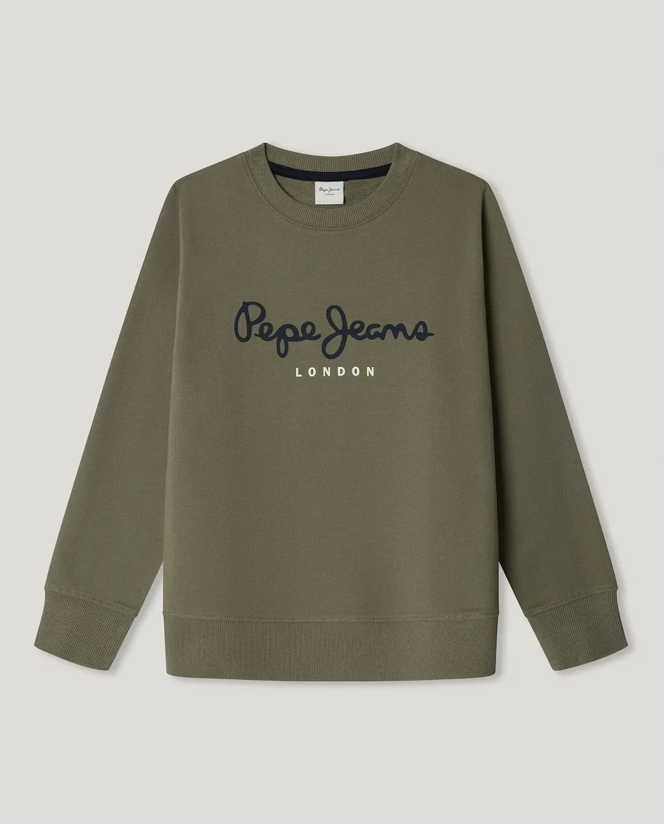 

Детское худи Art Crewneck Pepe Jeans, военный зеленый