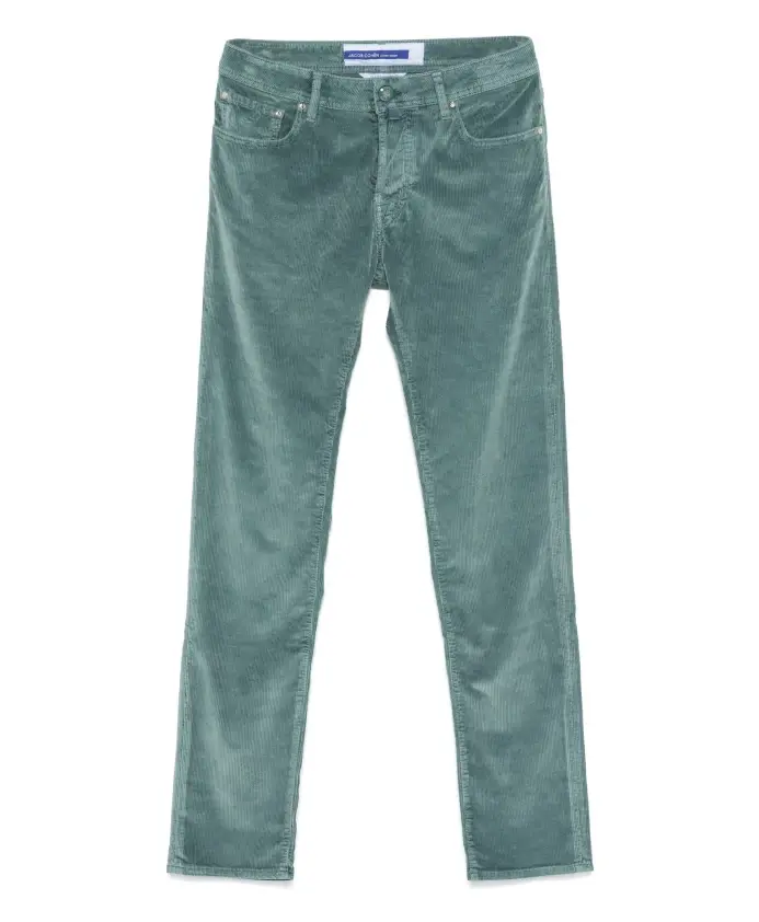 

Вельветовые брюки с внутренними деталями Jacob Cohën, зеленый