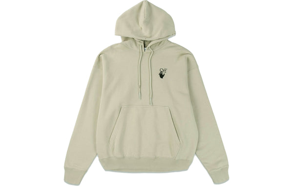 Толстовка men's fw21 arrow printing loose fit light khaki Off-White, хаки — фото 2