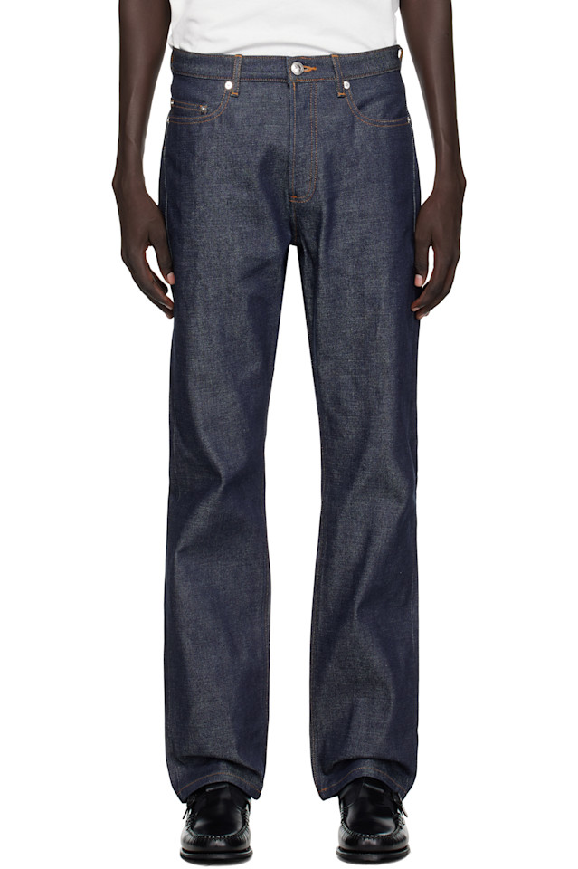 

A.P.C. Стандартные джинсы темно-синего цвета