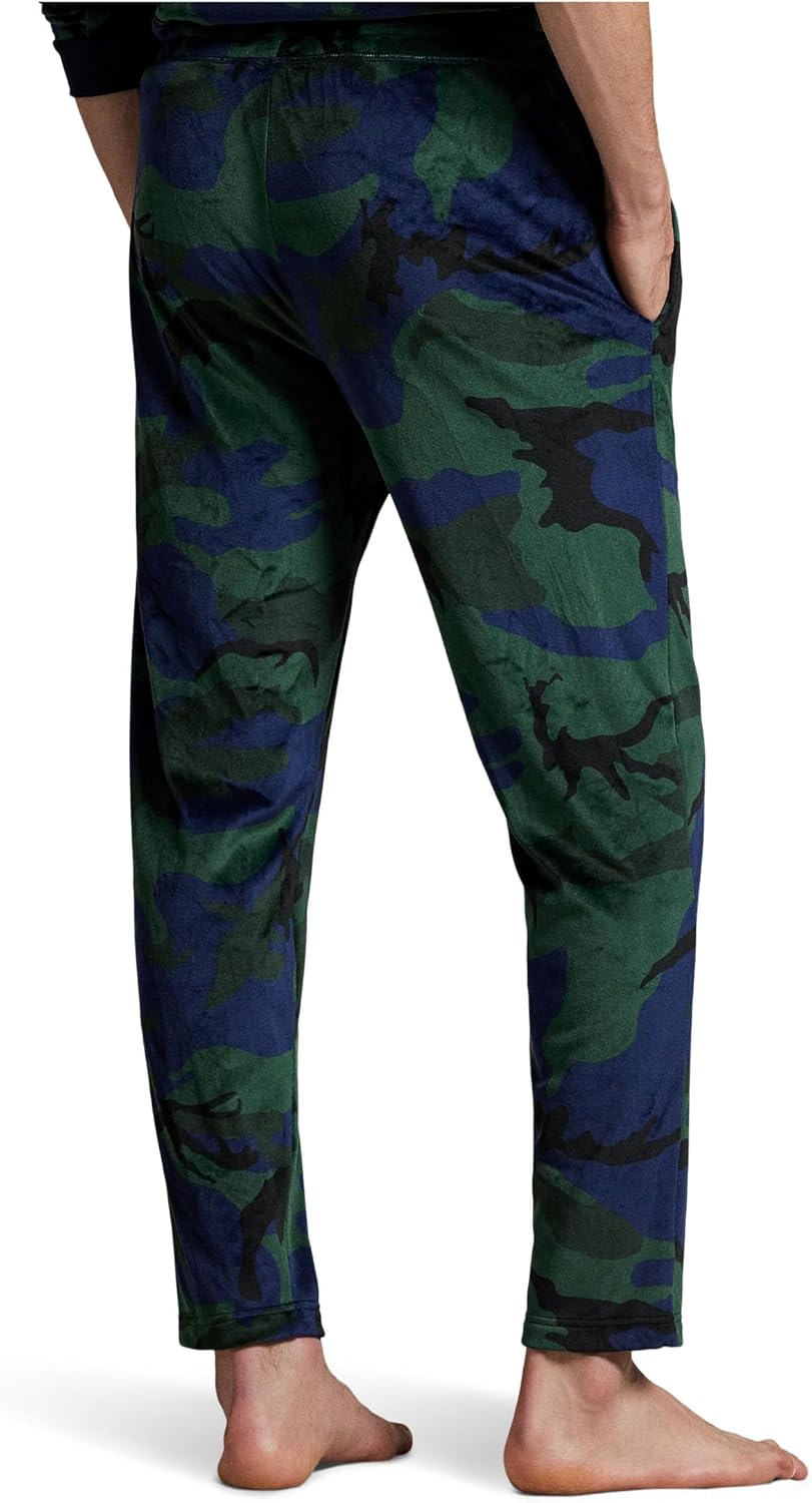 POLO RALPH LAUREN мужские пижамные брюки Slim из плюшевого велюра, Camo — фото 2