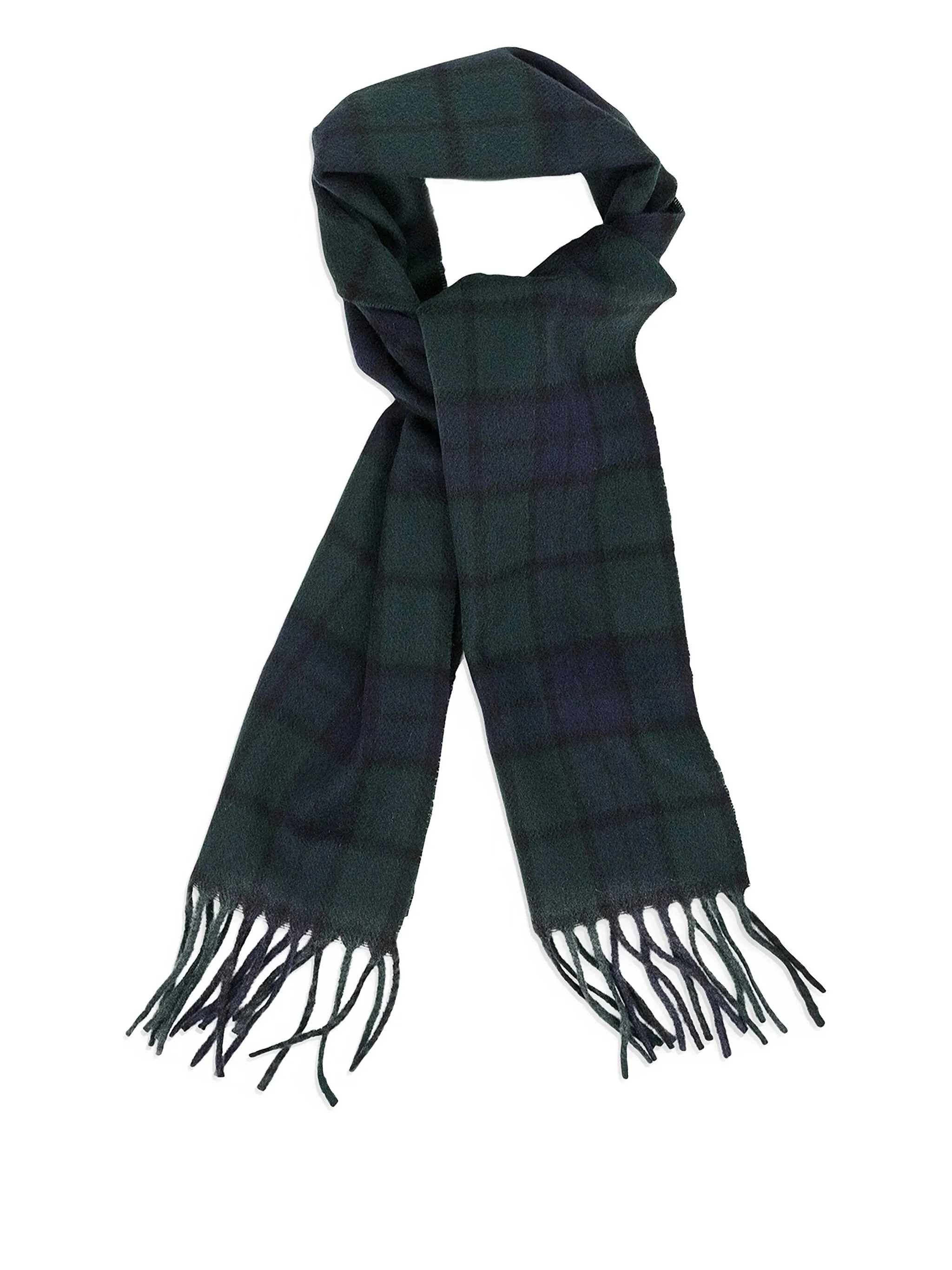 

Шарф в клетку с бахромой Aimé Leon Dore, зеленый