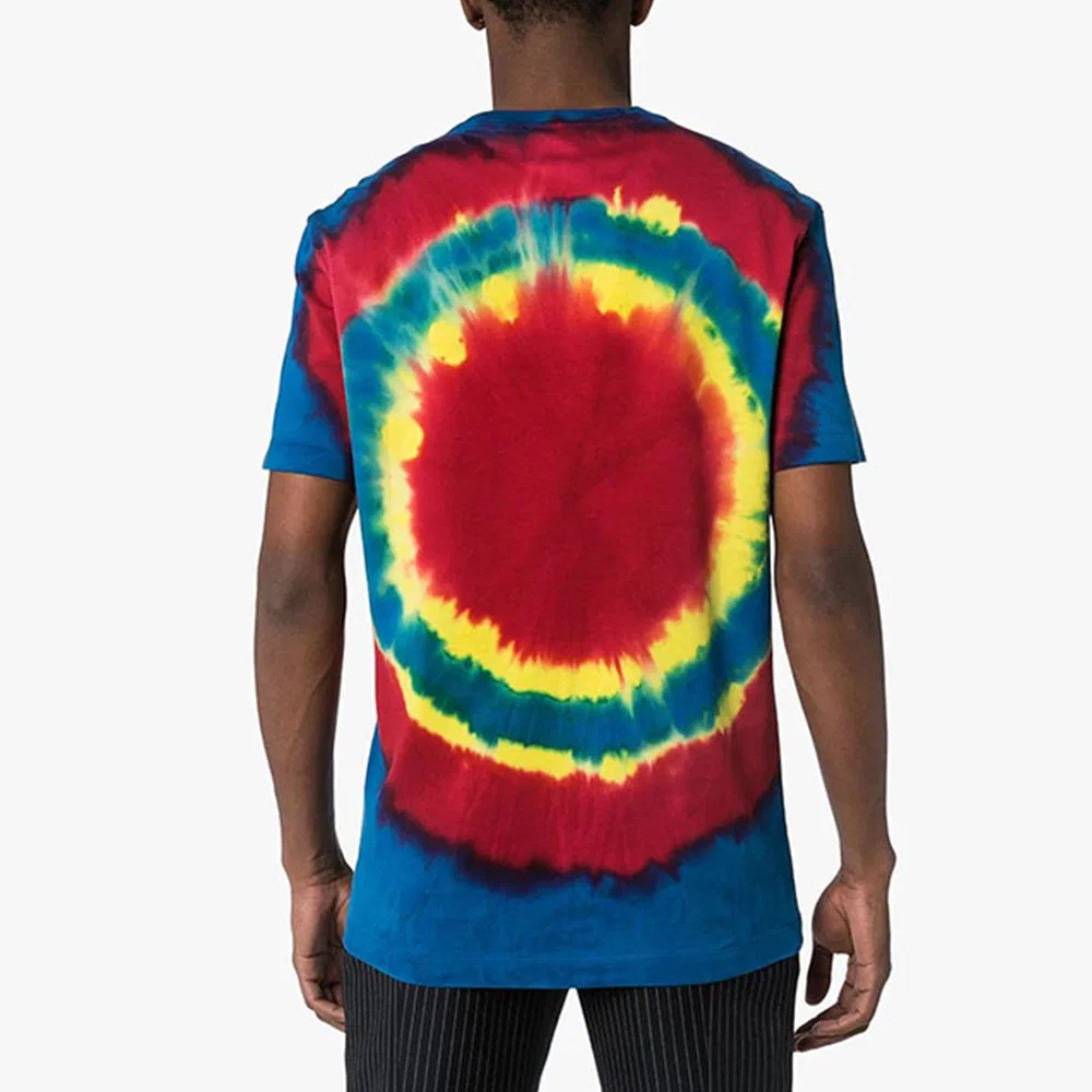 Футболка мужская мультиколор с круглым вырезом, прямой крой VERSACE, Multicolor — фото 4
