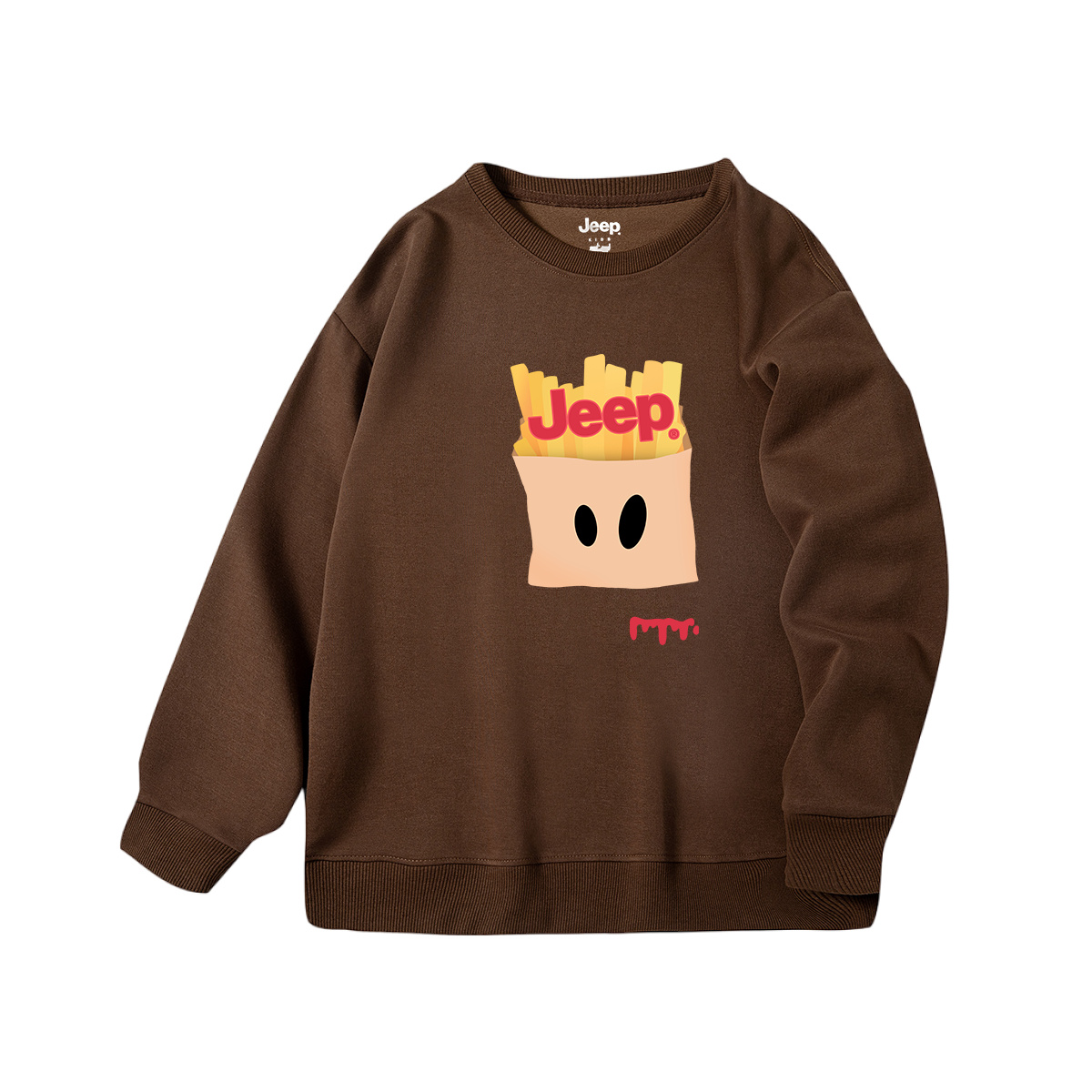 

Детский свитшот с круглым вырезом Moderate Jeep, coffee