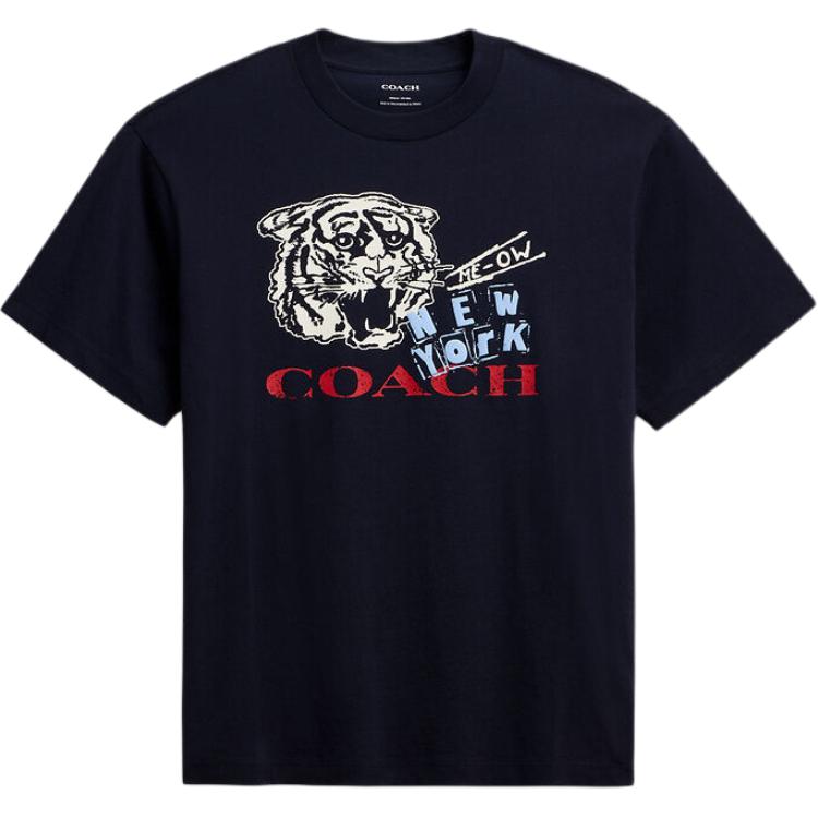 

COACH Футболка мужская Black Crew Neck Moderate Straight Fit