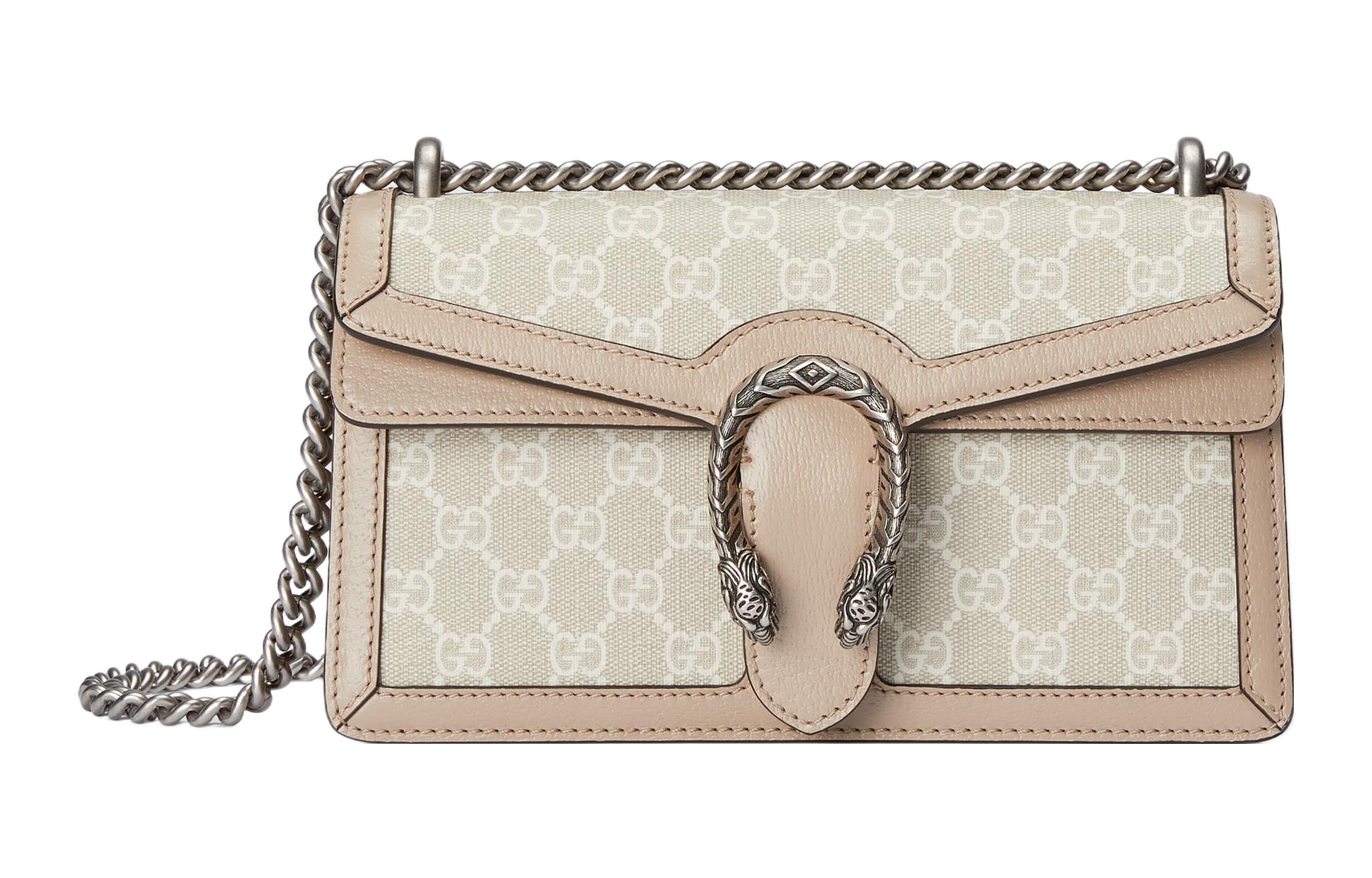 

GUCCI Дионис холщовая с кожаными вставками портативная сумка через плечо женская