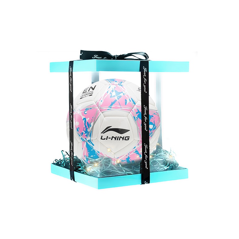 

LINING Размер 5 футбольный мяч TPU машинной строчки унисекс белый розовый синий