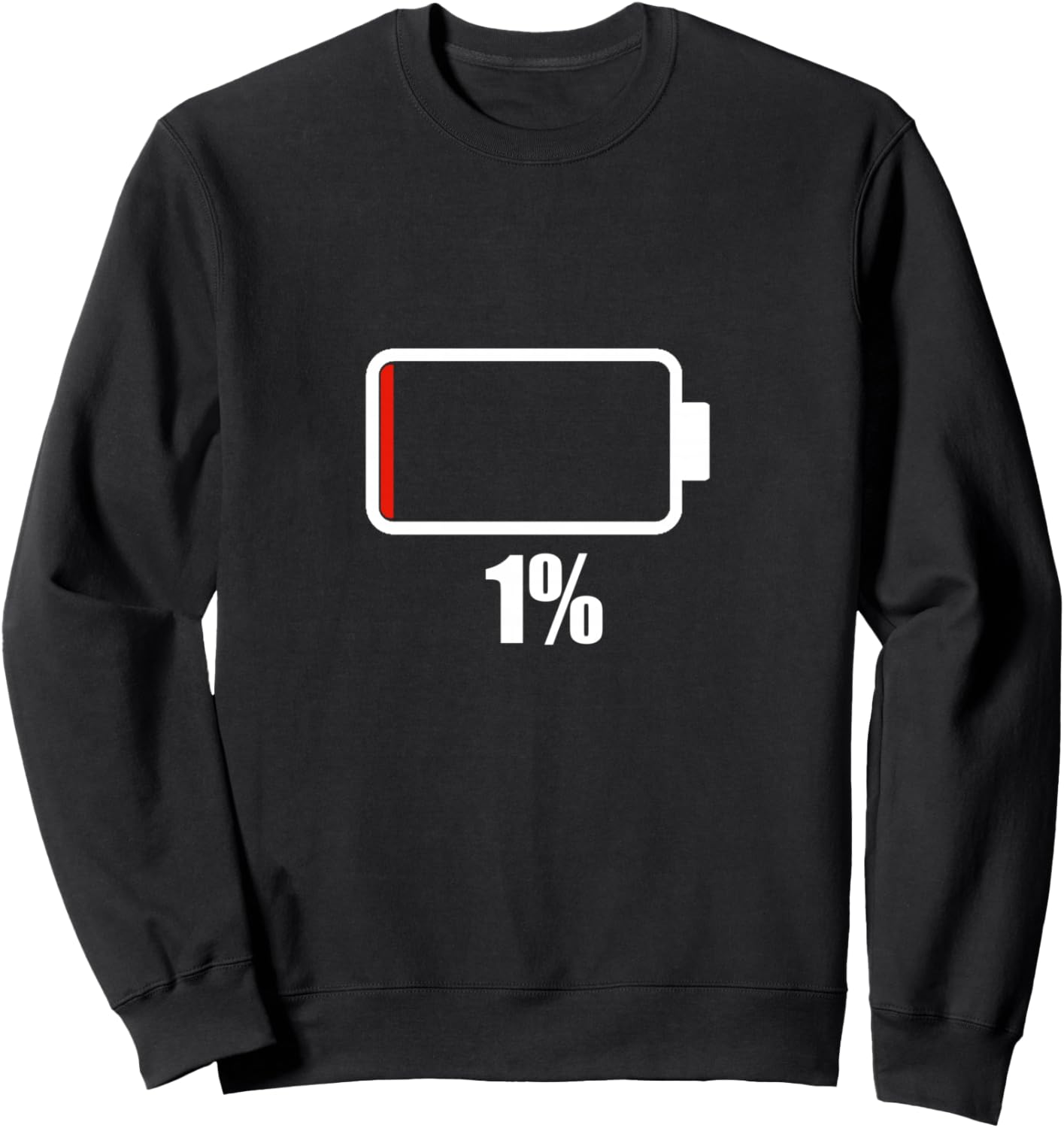 

Футболка с надписью «Заряд батареи 1%», черная Battery Charge 1% Battery Dead Tshirt Battery Low