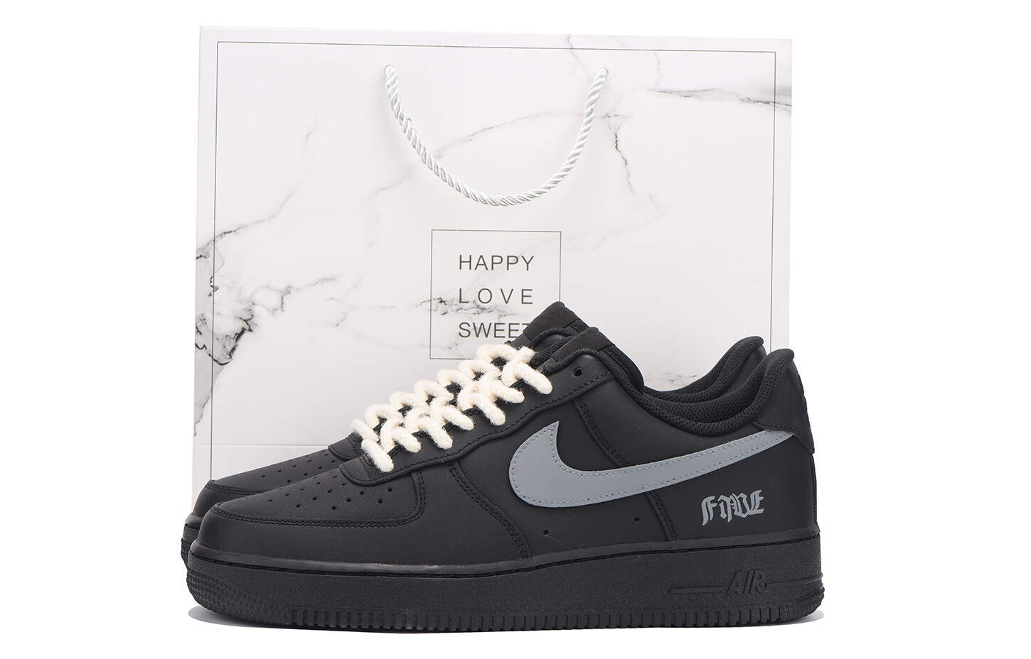 

Кроссовки Air Force 1 для скейтбординга, унисекс, низкие, серебряный/черный Nike