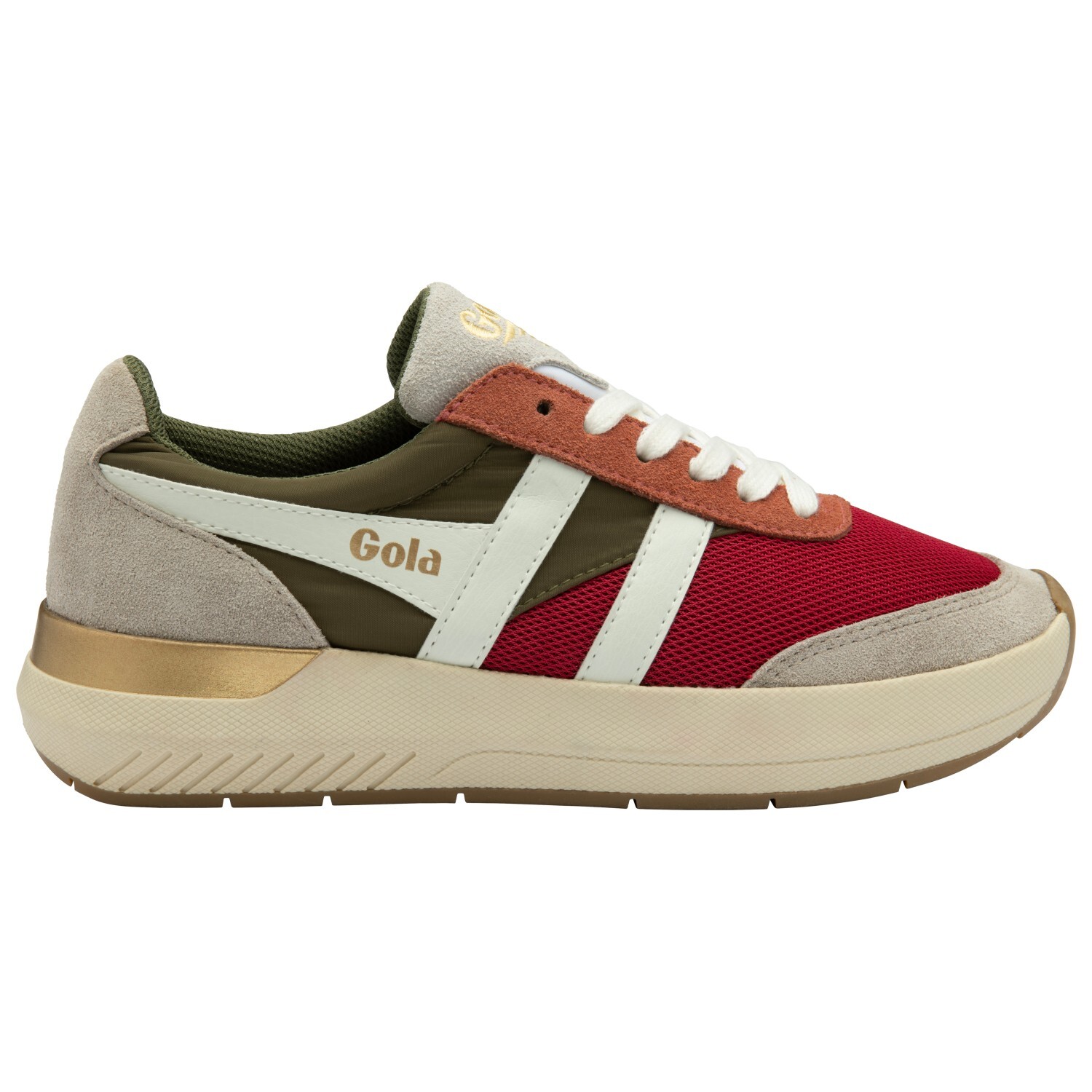 

Кроссовки Gola Women's Raven, цвет Raspberry/Khaki/Feather Grey