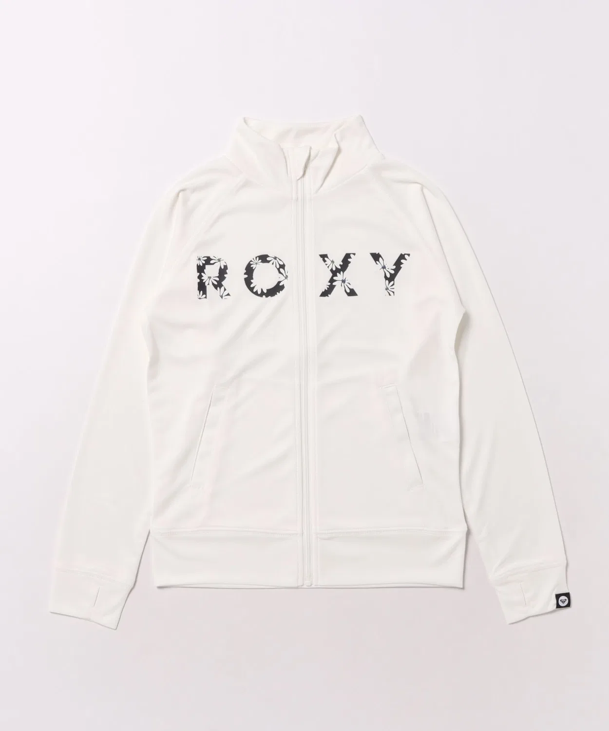 Рашгард детский ROXY Splashy Stand на молнии, белый