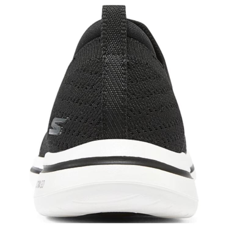 Слипоны Go Walk 5 женские с низким верхом, черные/белые Skechers — фото 4